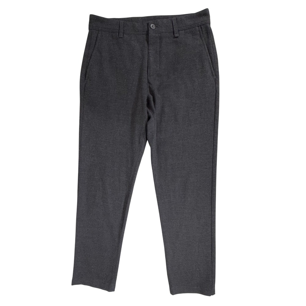 Zara Textured Dress Slacks Pants Size 31 (32x28.5) Charcoal Gray Slim Tapered